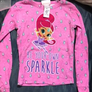 Nickelodeon shimmer and shine pink long sleeved top